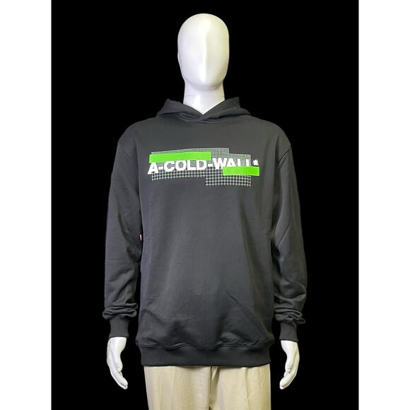 Rare A-Cold-Wall* Black Grid Logo Hoodie Spring/Summer 2023 Size Medium New - Picture 5 of 10